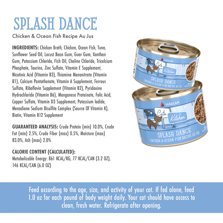 Cats in the Kitchen Cans Splash Dance 3.2oz-Four Muddy Paws