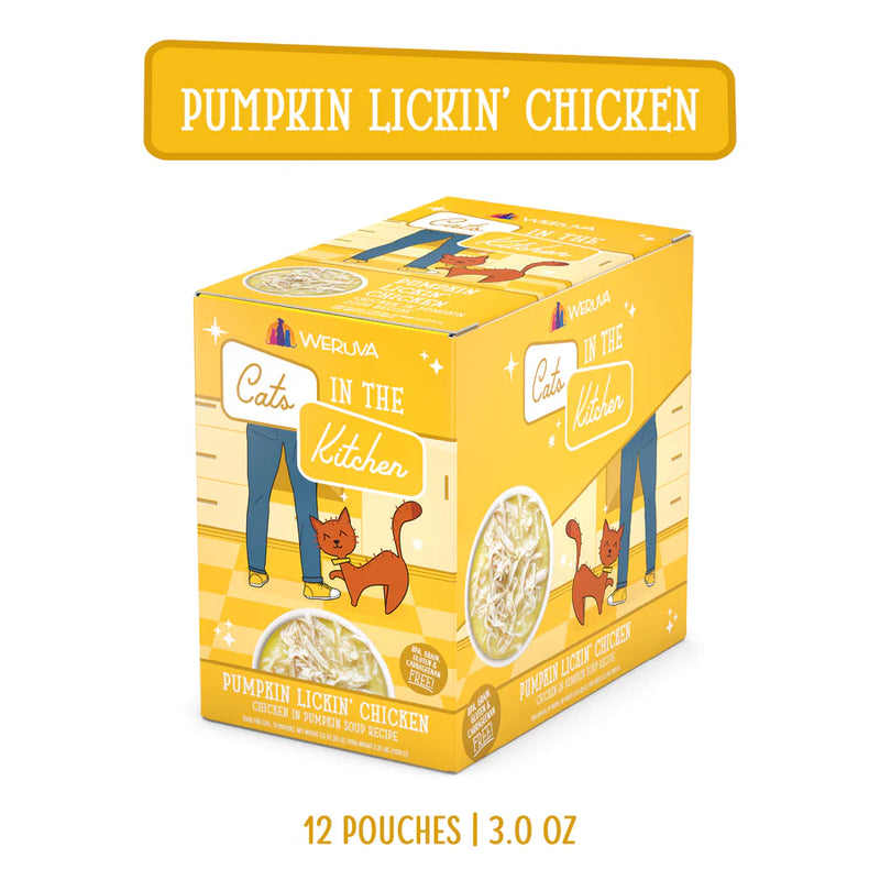 Cats in the Kitchen Pouches Pumpkin Lickin Chicken 3oz Pouch-Four Muddy Paws