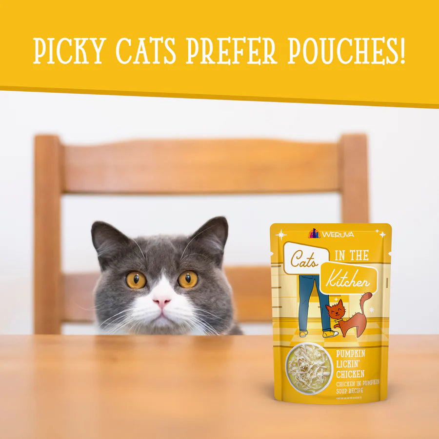 Cats in the Kitchen Pouches Pumpkin Lickin Chicken 3oz Pouch-Four Muddy Paws