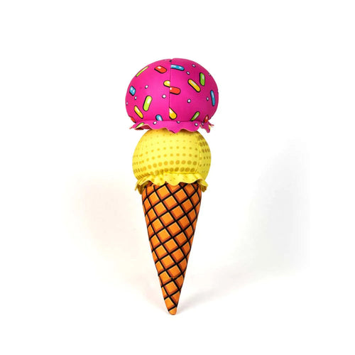 Cavall Pop Art Ice Cream Cone Dog Toy-Four Muddy Paws