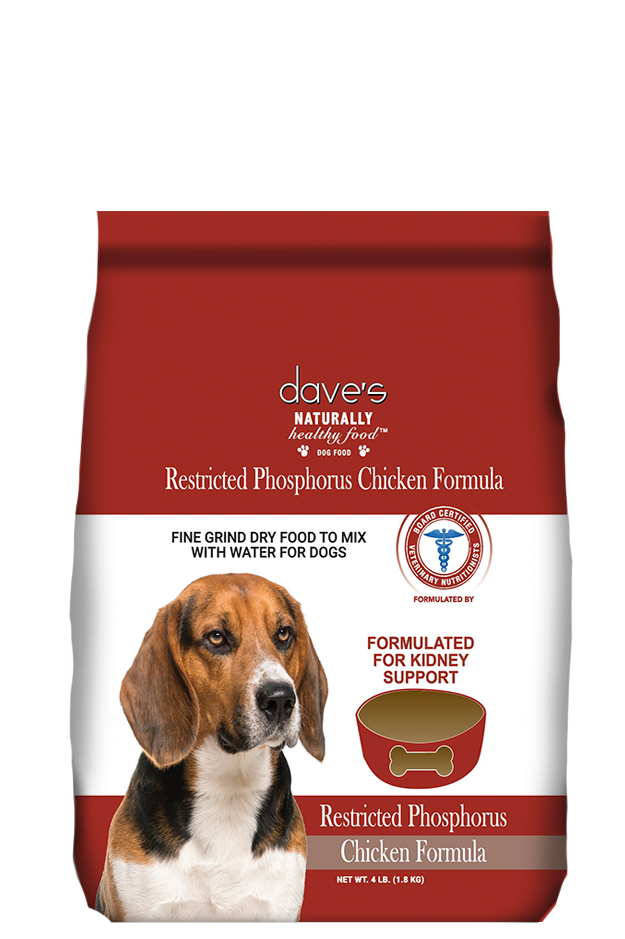 Dave's Restricted Phosphorus Chicken Dog Food 4lbs-Four Muddy Paws