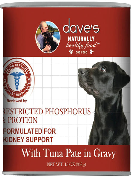 Dave's Restricted Phosphorus Tuna Dog Can 13.2oz-Four Muddy Paws