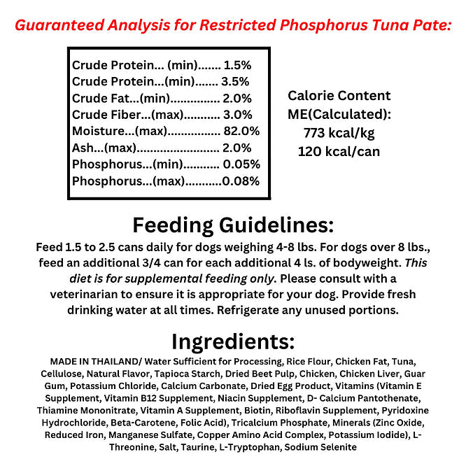 Dave's Restricted Phosphorus Tuna Dog Can 5.5oz-Four Muddy Paws
