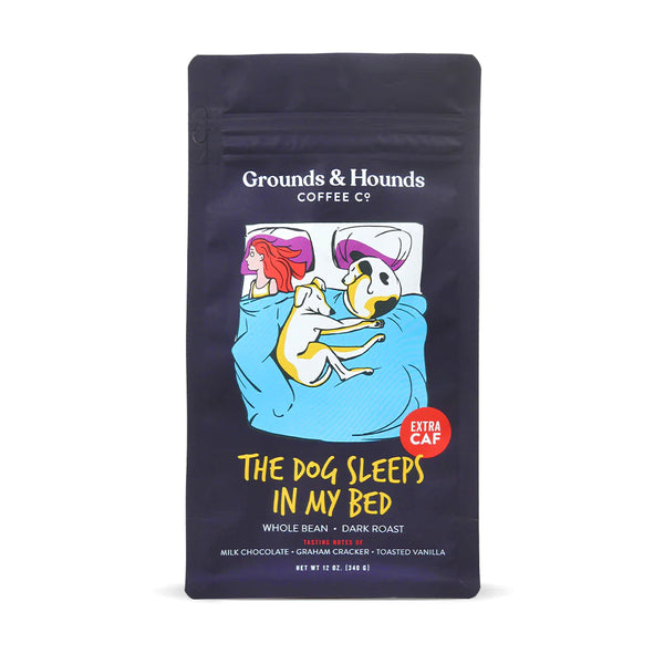 Dog Sleeps in My Bed Ground Coffee 12oz-Four Muddy Paws