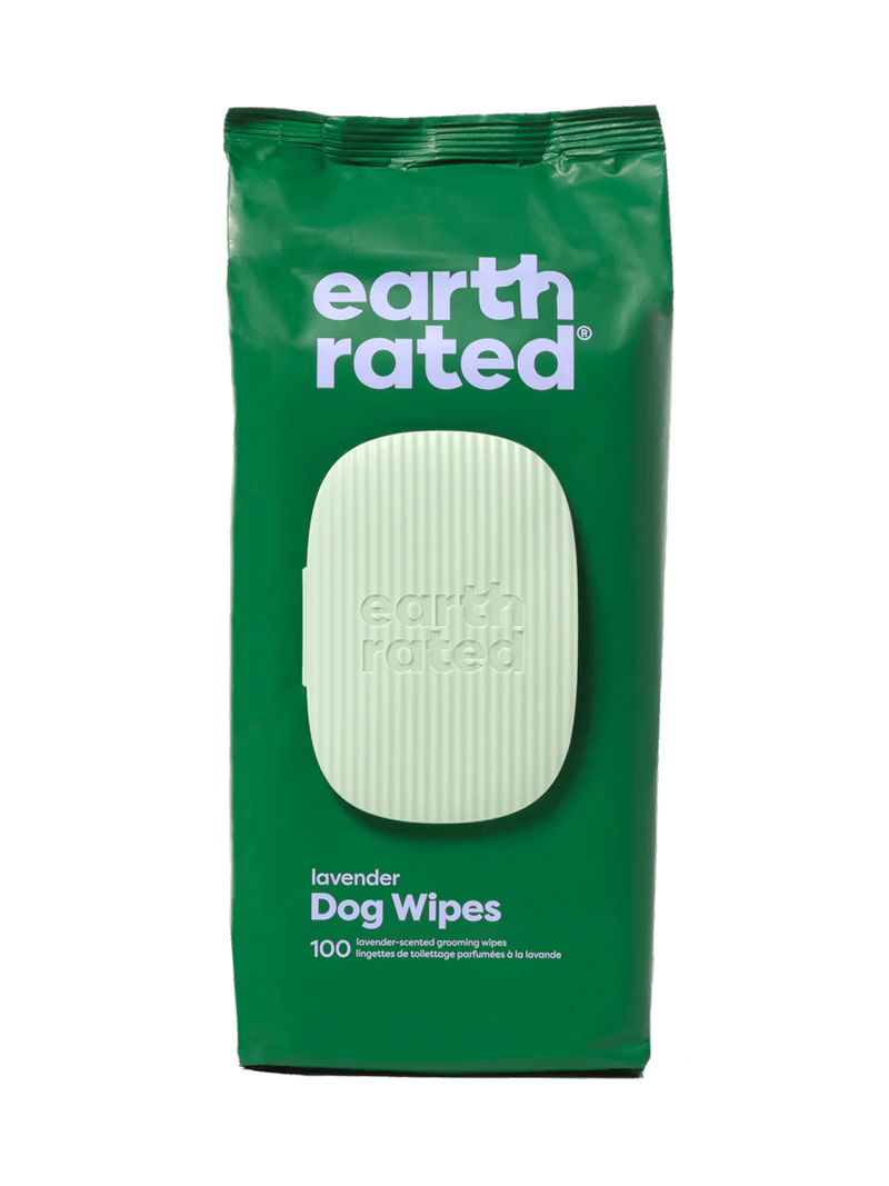 Earth Rated Dog Grooming Wipes Lavender 100 Count-Four Muddy Paws