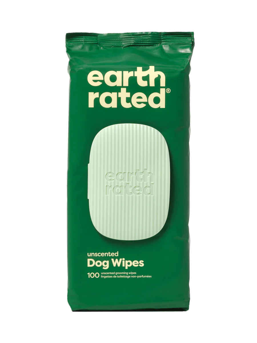 Earth Rated Dog Grooming Wipes Unscented 100 Count-Four Muddy Paws
