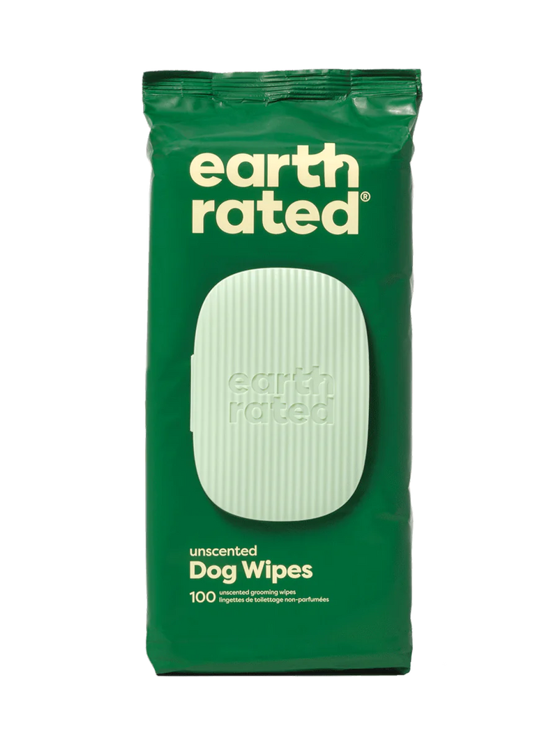 Earth Rated Dog Grooming Wipes Unscented 100 Count-Four Muddy Paws