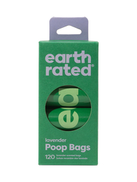 Earth Rated Poop Bags 8 Lavender Scented Refill Rolls 120ct-Four Muddy Paws
