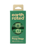 Earth Rated Poop Bags 8 Unscented Refill Rolls 120ct-Four Muddy Paws