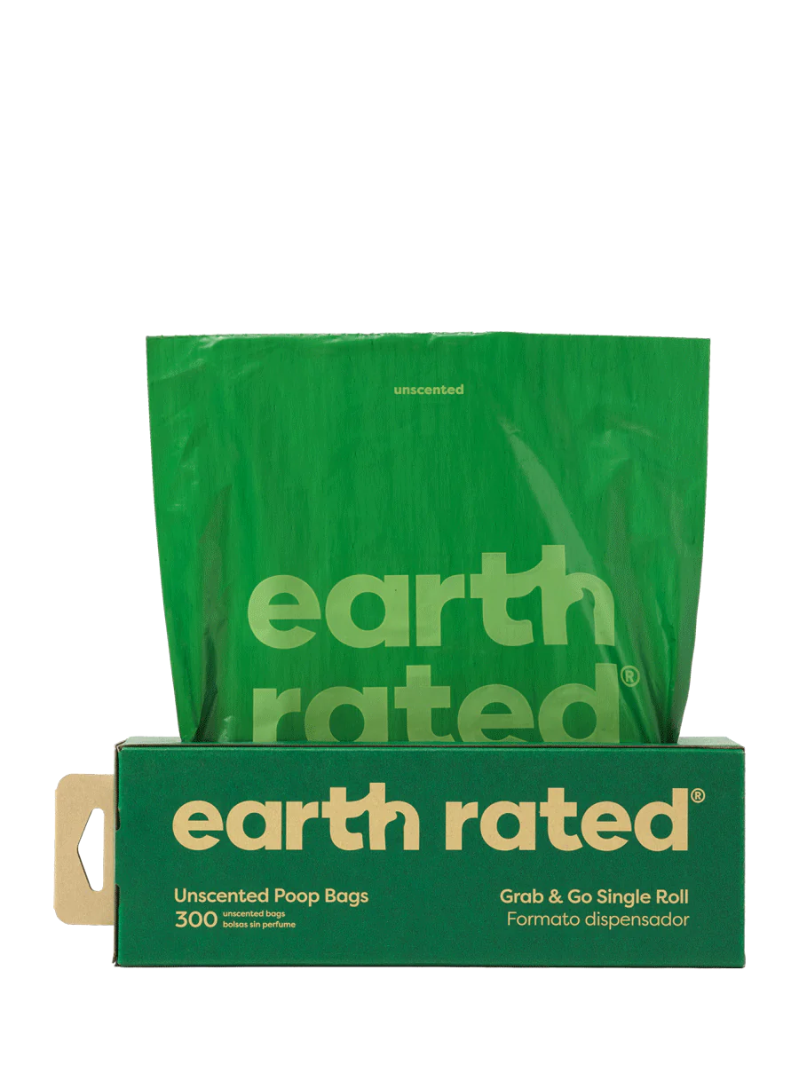 Earth Rated Poop Bags Bulk Pack Unscented 300ct-Four Muddy Paws