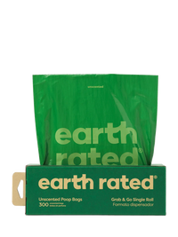 Earth Rated Poop Bags Bulk Pack Unscented 300ct-Four Muddy Paws