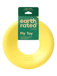 Earth Rated Yellow Rubber Dog Flyer Toy Large-Four Muddy Paws