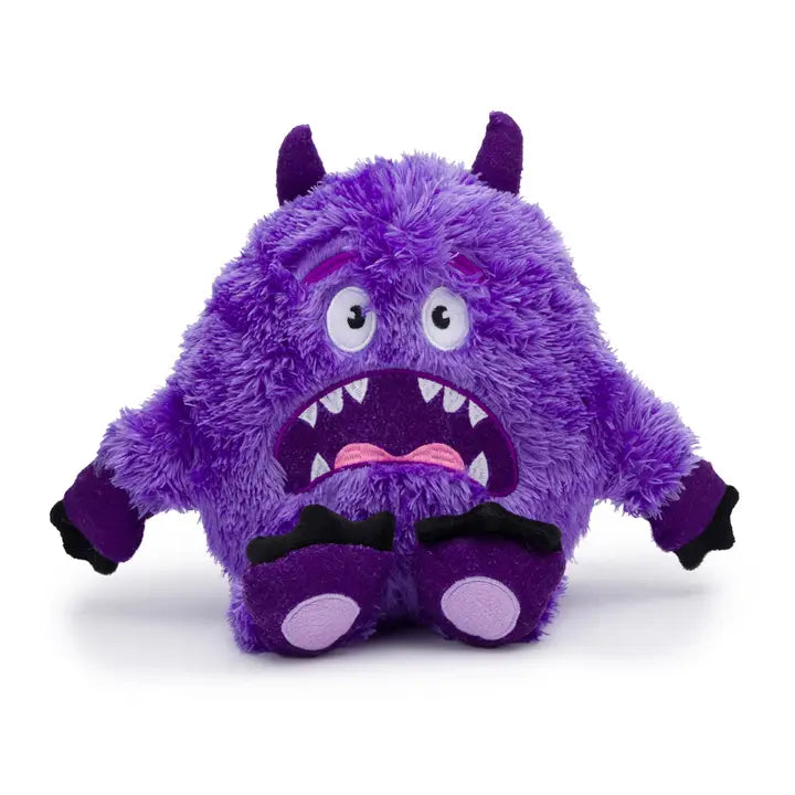 Fabdog Fluffy Monster Purple Dog Toy M-Four Muddy Paws