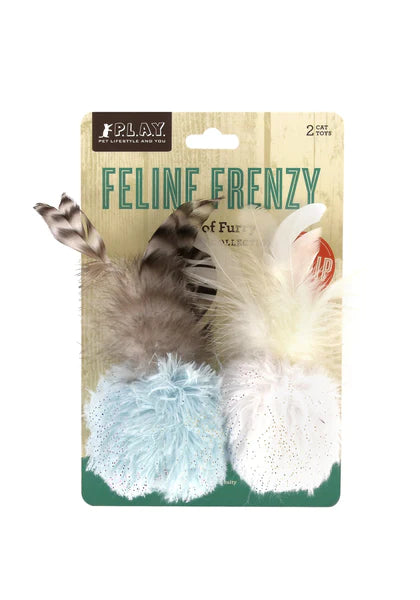 Feline Frenzy Balls of Furry Cat Toy-Four Muddy Paws