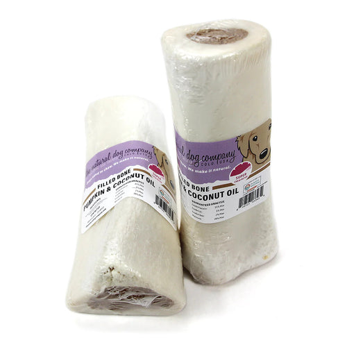 Filled Bone - Pumpkin and Coconut Oil 5"-Four Muddy Paws