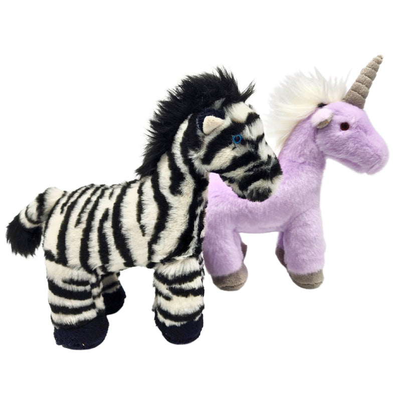 Fluff and Tuff Bobby the Zebra Dog Toy-Four Muddy Paws