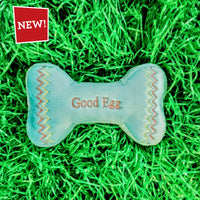 Fluff and Tuff Easter Good Egg Bone Dog Toy-Four Muddy Paws
