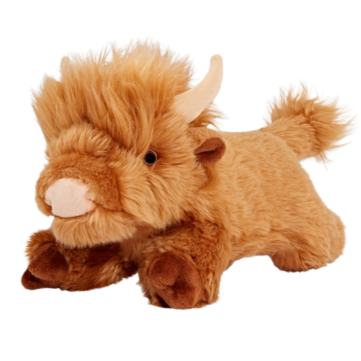 Fluff and Tuff Shaggy Cow Dog Toy-Four Muddy Paws