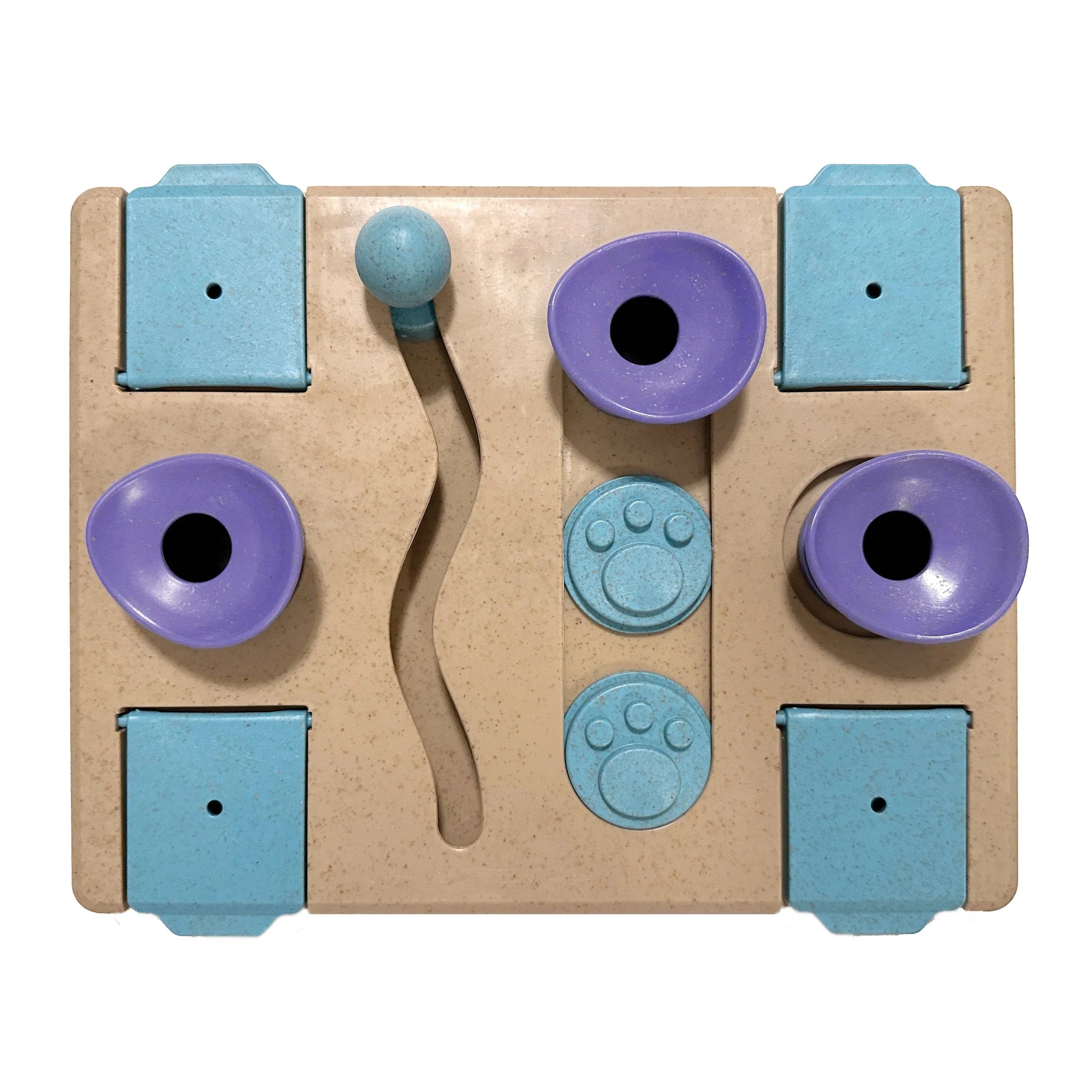 FouFIT Hide 'n Seek Multi Play Busy Board Puzzle Toy-Four Muddy Paws