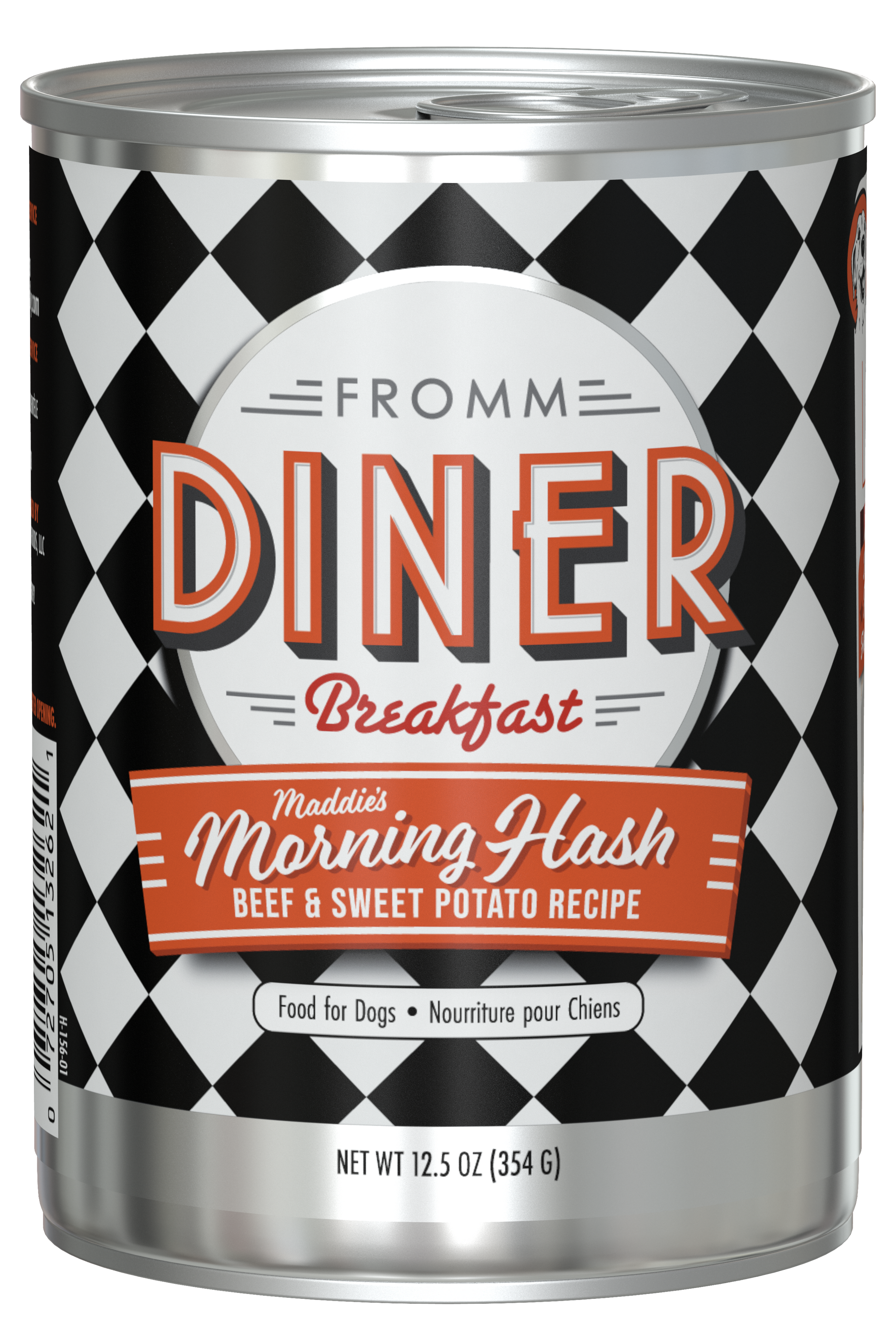 Fromm Diner Breakfast Maddie's Morning Hash Beef & Sweet Potato Can 12.5oz-Four Muddy Paws