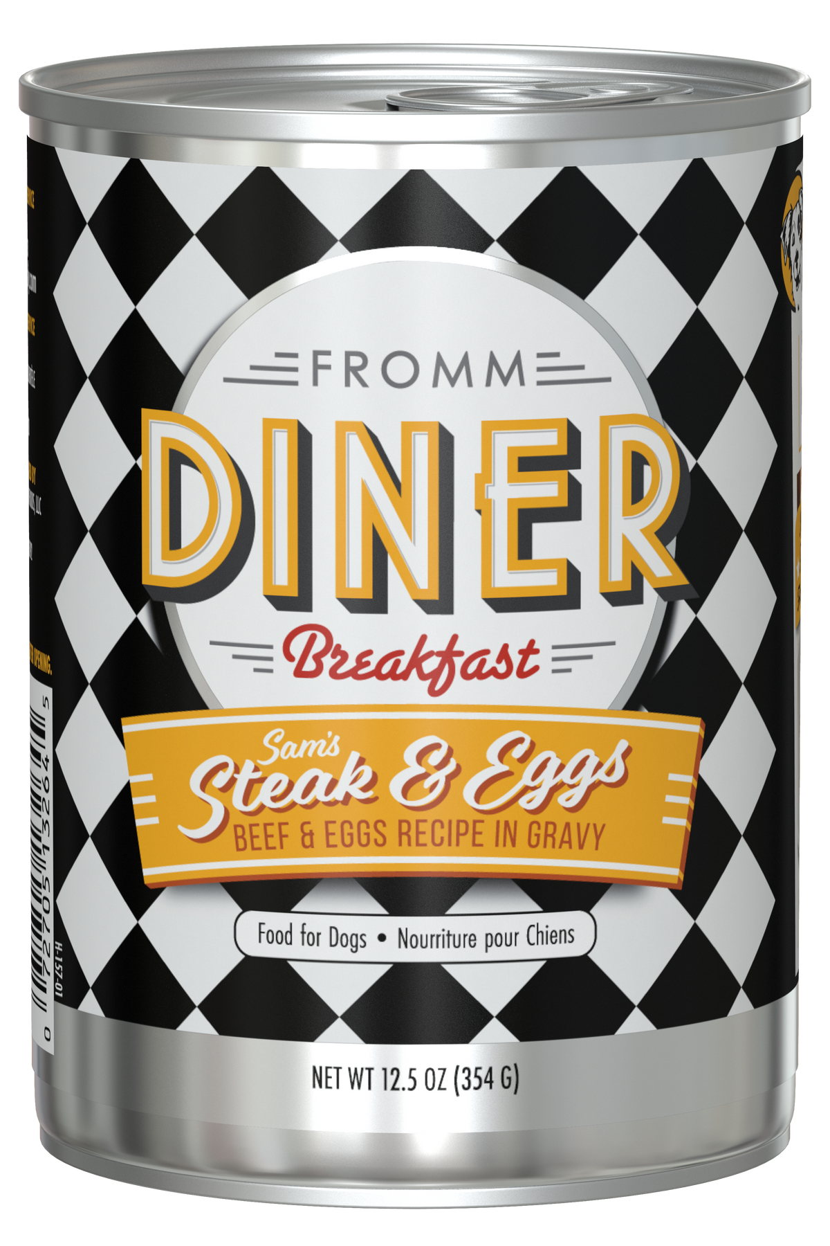 Fromm Diner Breakfast Sam's Steak & Egg Can 12.5oz-Four Muddy Paws