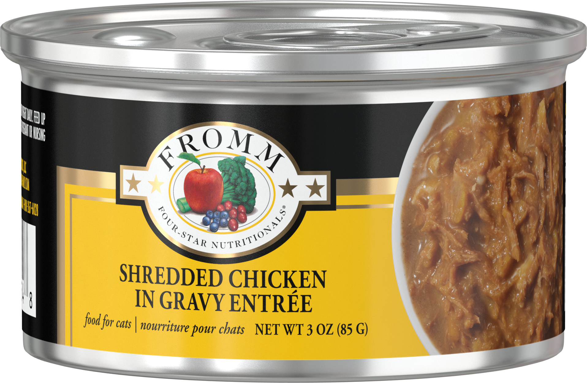 Fromm Shredded Chicken in Gravy Entree Cat Can 3oz-Four Muddy Paws