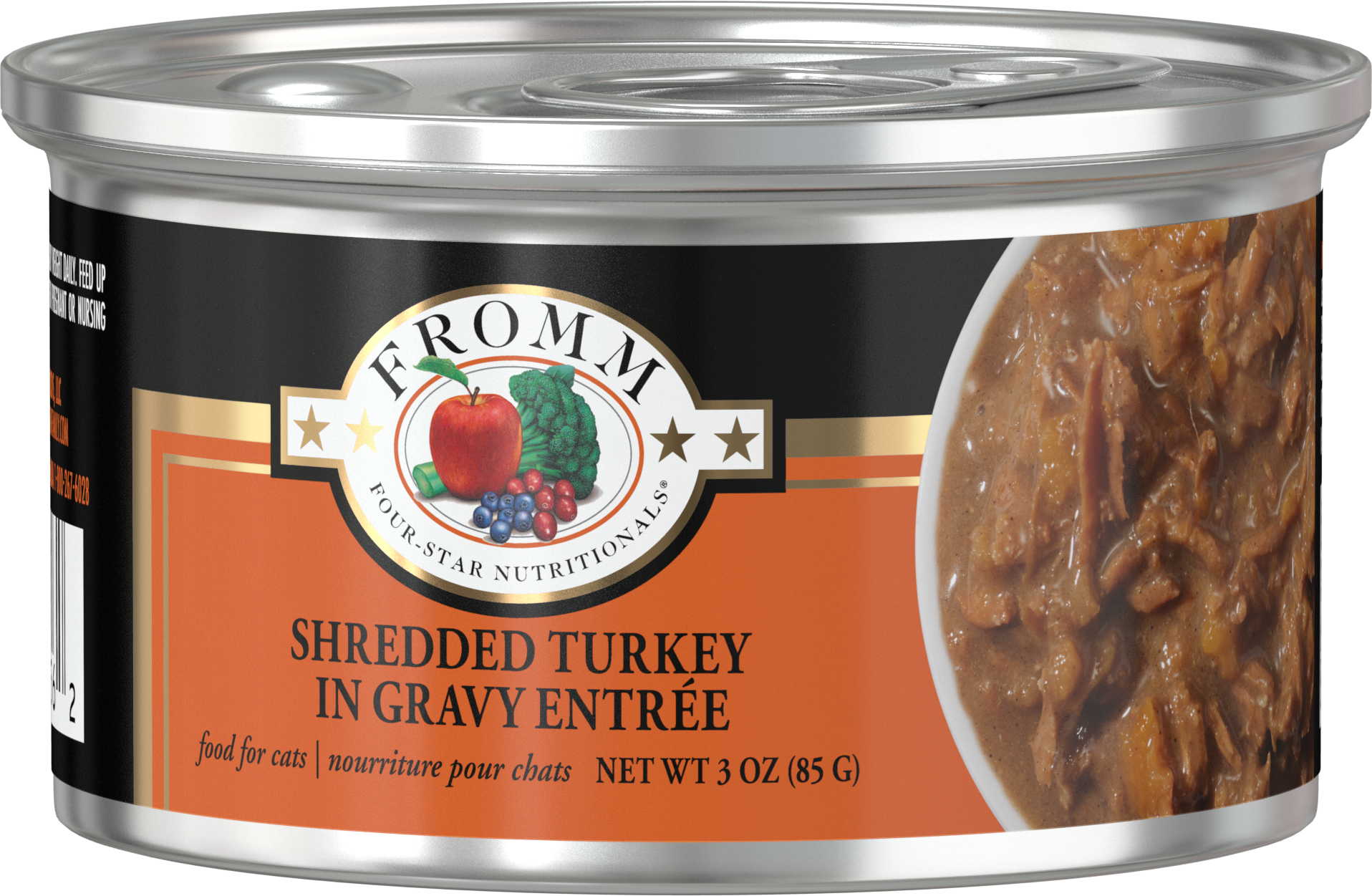 Fromm Shredded Turkey in Gravy Entree Cat Can 3oz-Four Muddy Paws