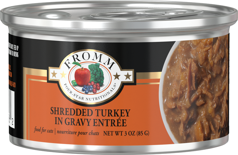 Fromm Shredded Turkey in Gravy Entree Cat Can 3oz-Four Muddy Paws