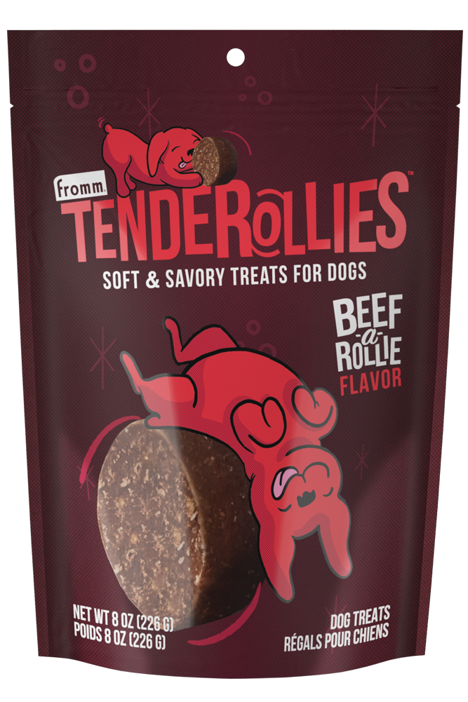 Fromm Tenderollies Beef-a-Rollie Dog Treat 8oz-Four Muddy Paws