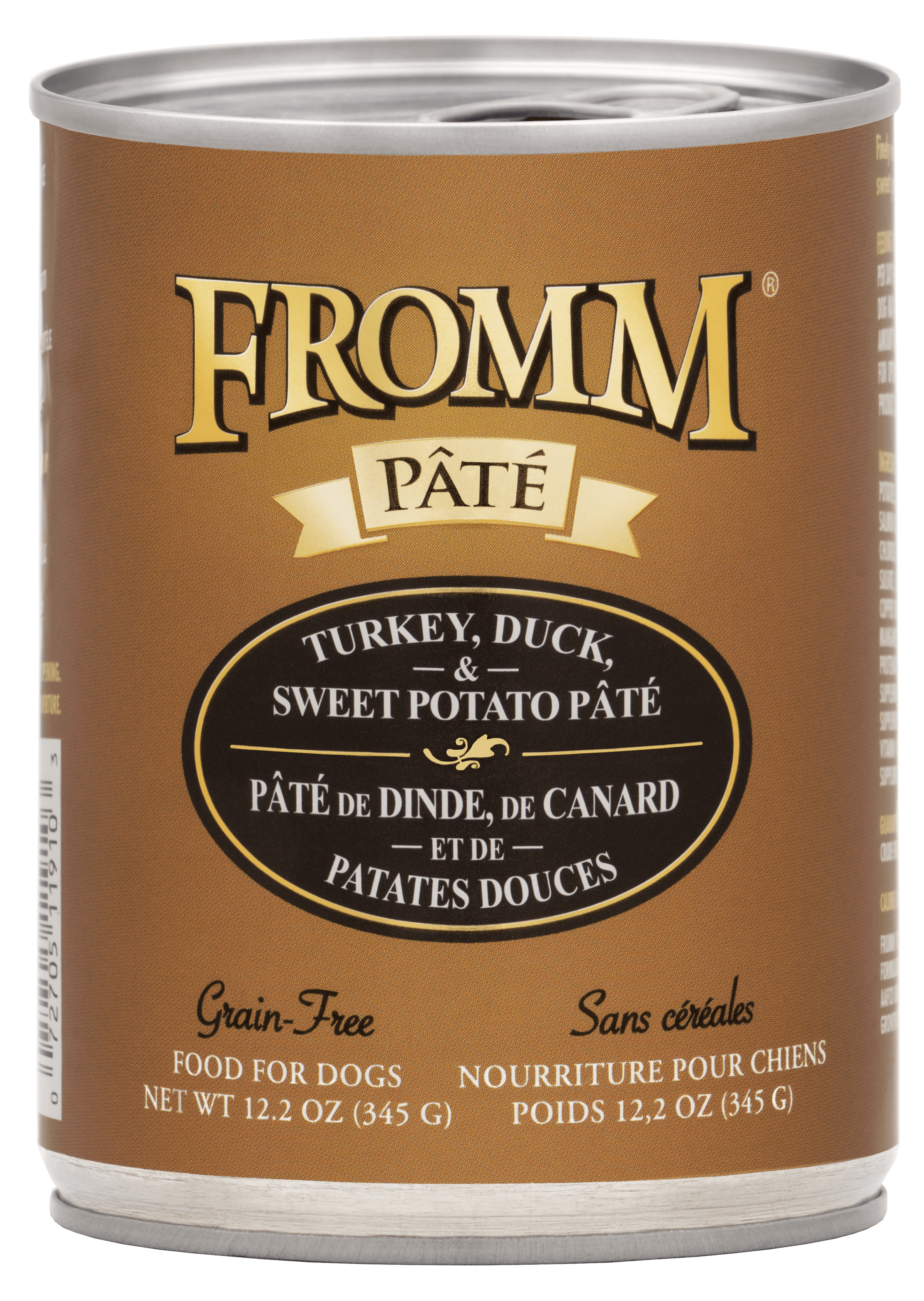 Fromm Turkey, Duck & Sweet Potato Pate Can 12.2oz-Four Muddy Paws