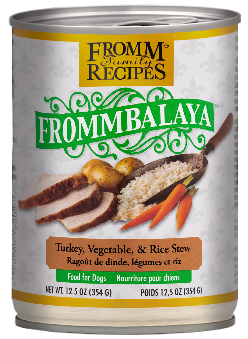 Frommbalaya Dog Food Cans Turkey, Vegetable and Rice 12.5oz-Four Muddy Paws