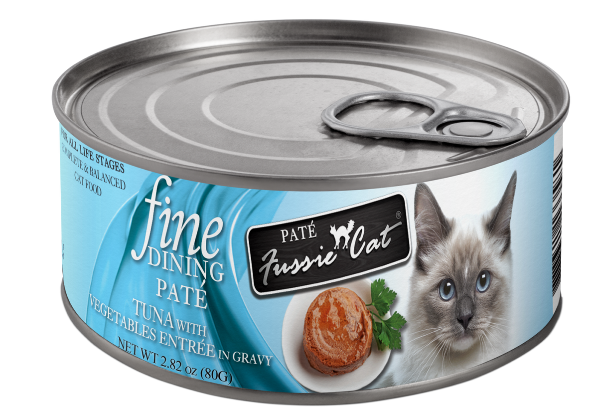 Fussie Cat Fine Dining Pate Tuna & Veggie Can 2.82oz-Four Muddy Paws