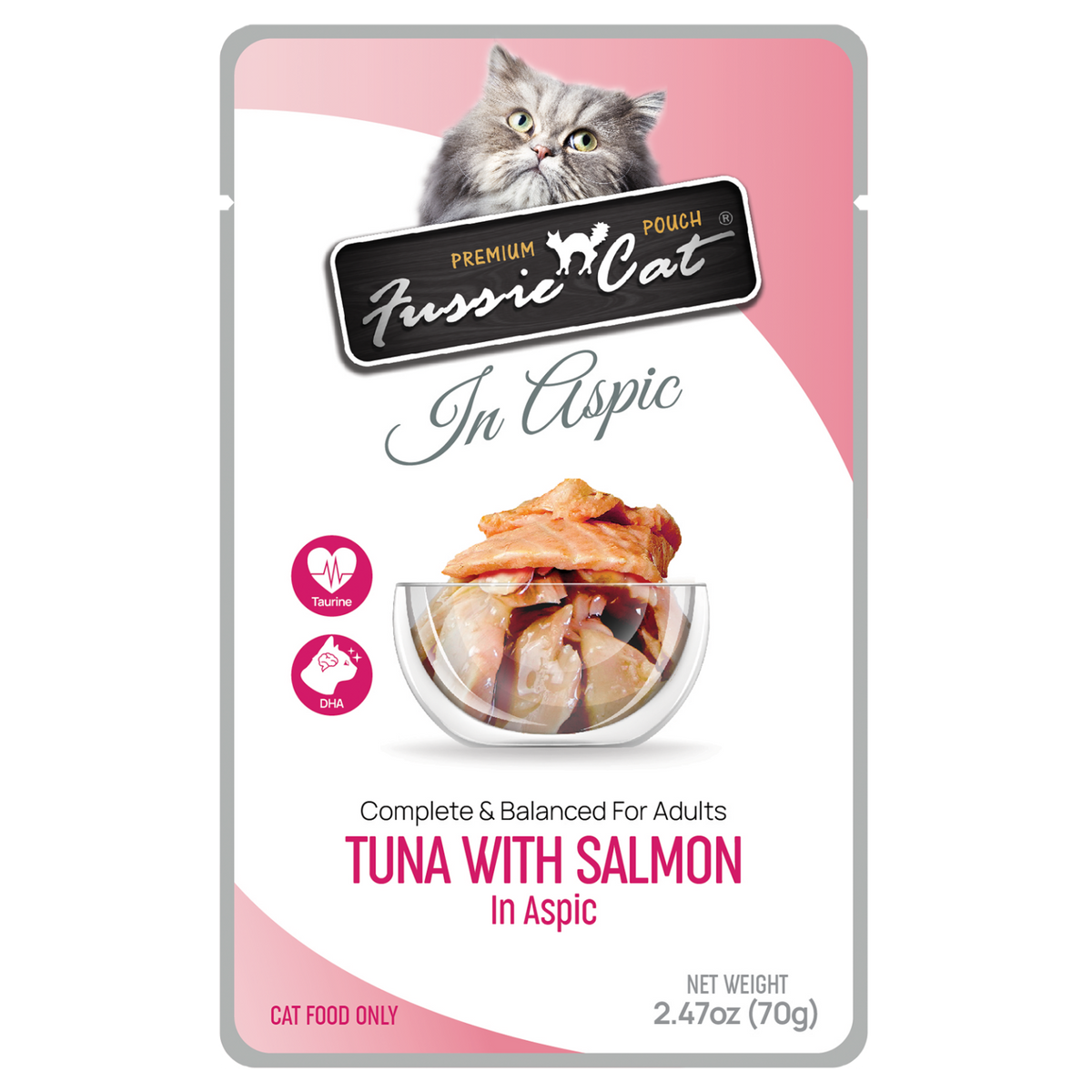 Fussie Cat Premium Tuna & Salmon Pouch 2.47oz-Four Muddy Paws