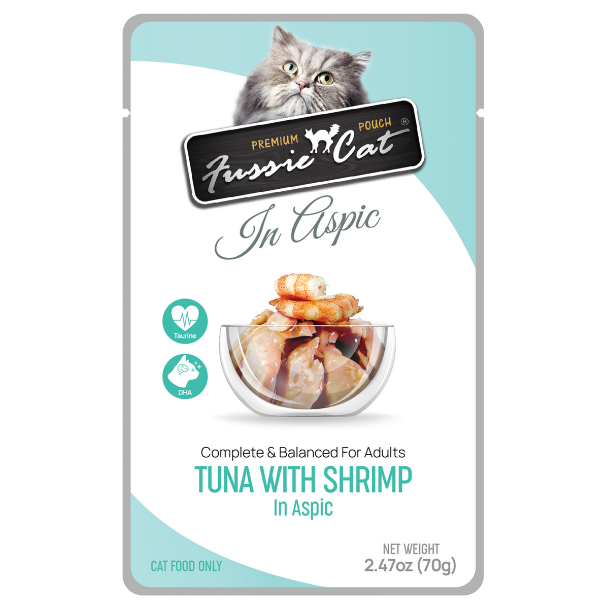 Fussie Cat Premium Tuna & Shrimp Pouch 2.47oz-Four Muddy Paws