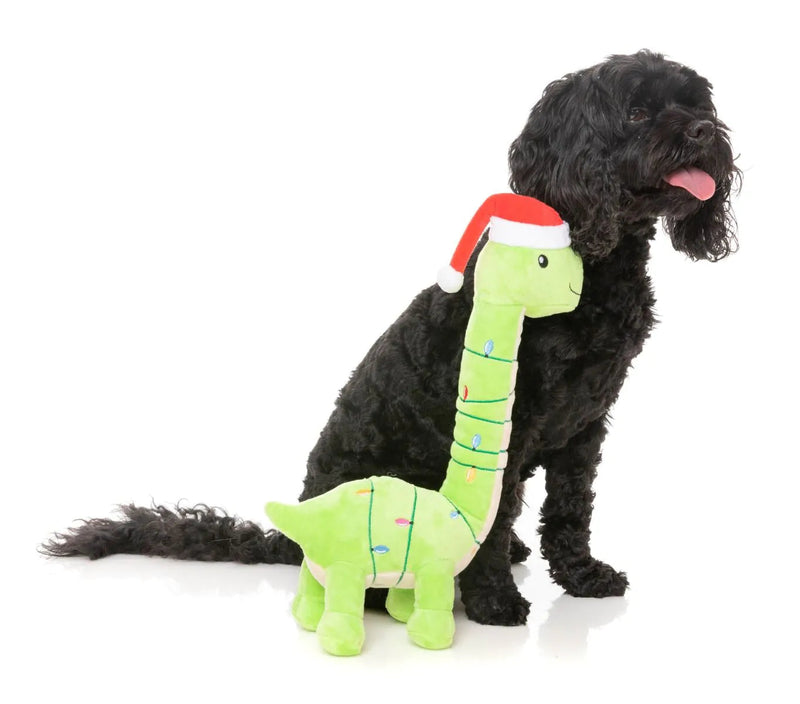 FuzzYard Lit-a-Saurus Plush Dog Toy-Four Muddy Paws