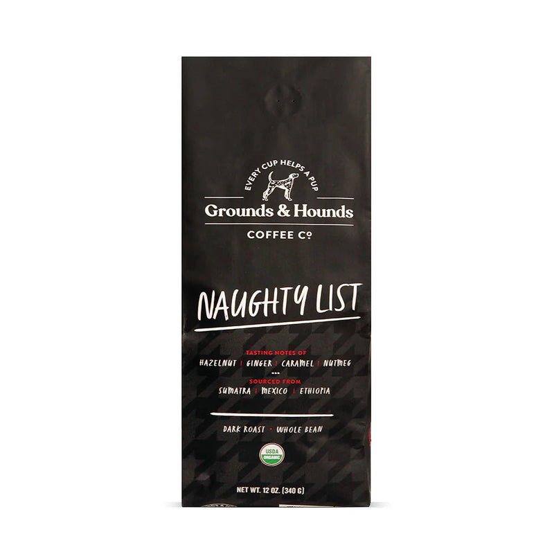 G & H Seasonal Naughty List Dark Roast Ground Coffee 12oz-Four Muddy Paws