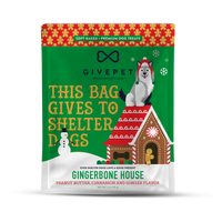 Give Pet Gingerbone House Soft Dog Treat 6oz-Four Muddy Paws