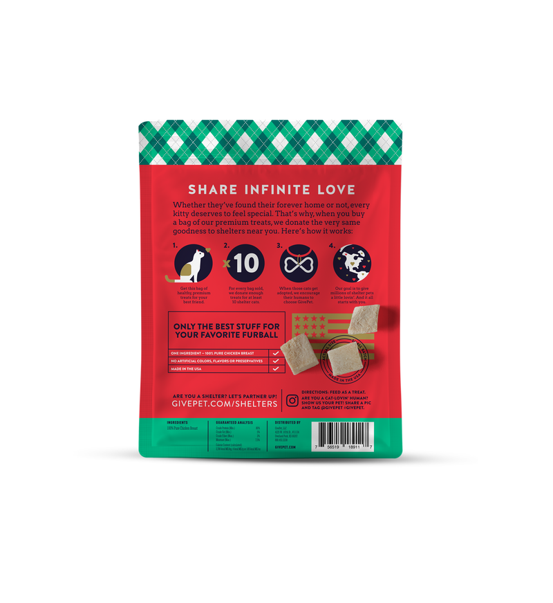 Give Pet Santa Claws Cat Treats 1oz-Four Muddy Paws