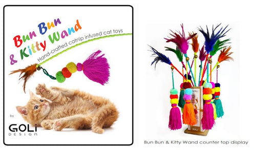 Goli Bun Bun & Kitty Wand Toy-Four Muddy Paws
