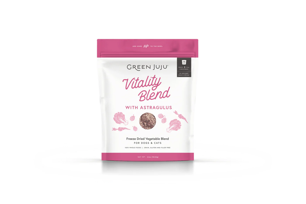 Green Juju Dog Freeze Dried Bailey's Blend Supplement 5.5oz-Four Muddy Paws