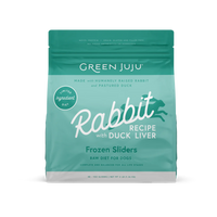 Green Juju Frozen Dog Sliders Rabbit 3lbs-Four Muddy Paws