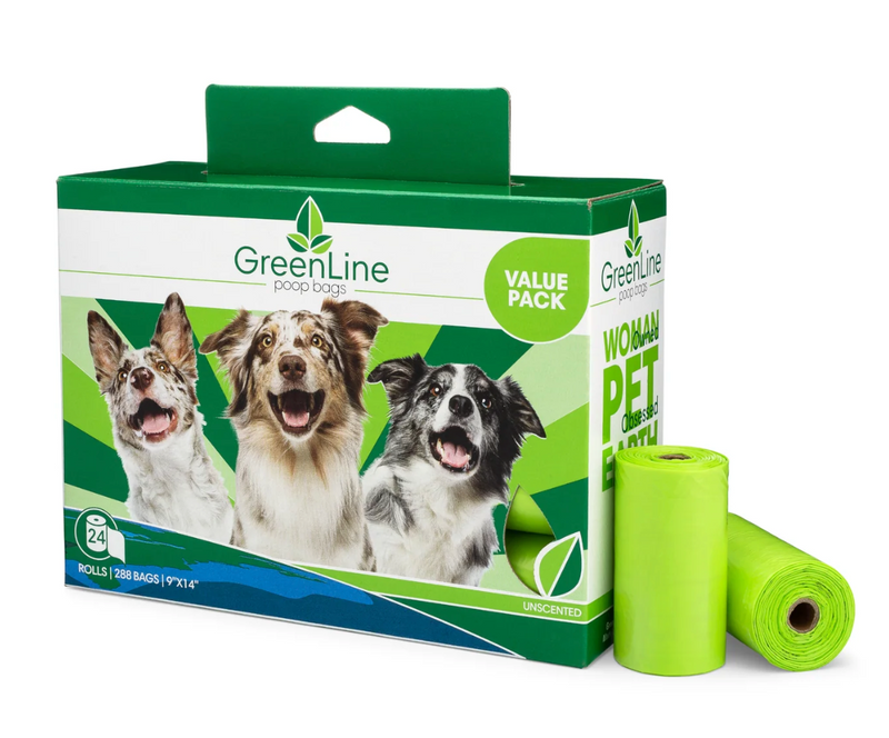 GreenLine Poop Bags 24pk-Four Muddy Paws