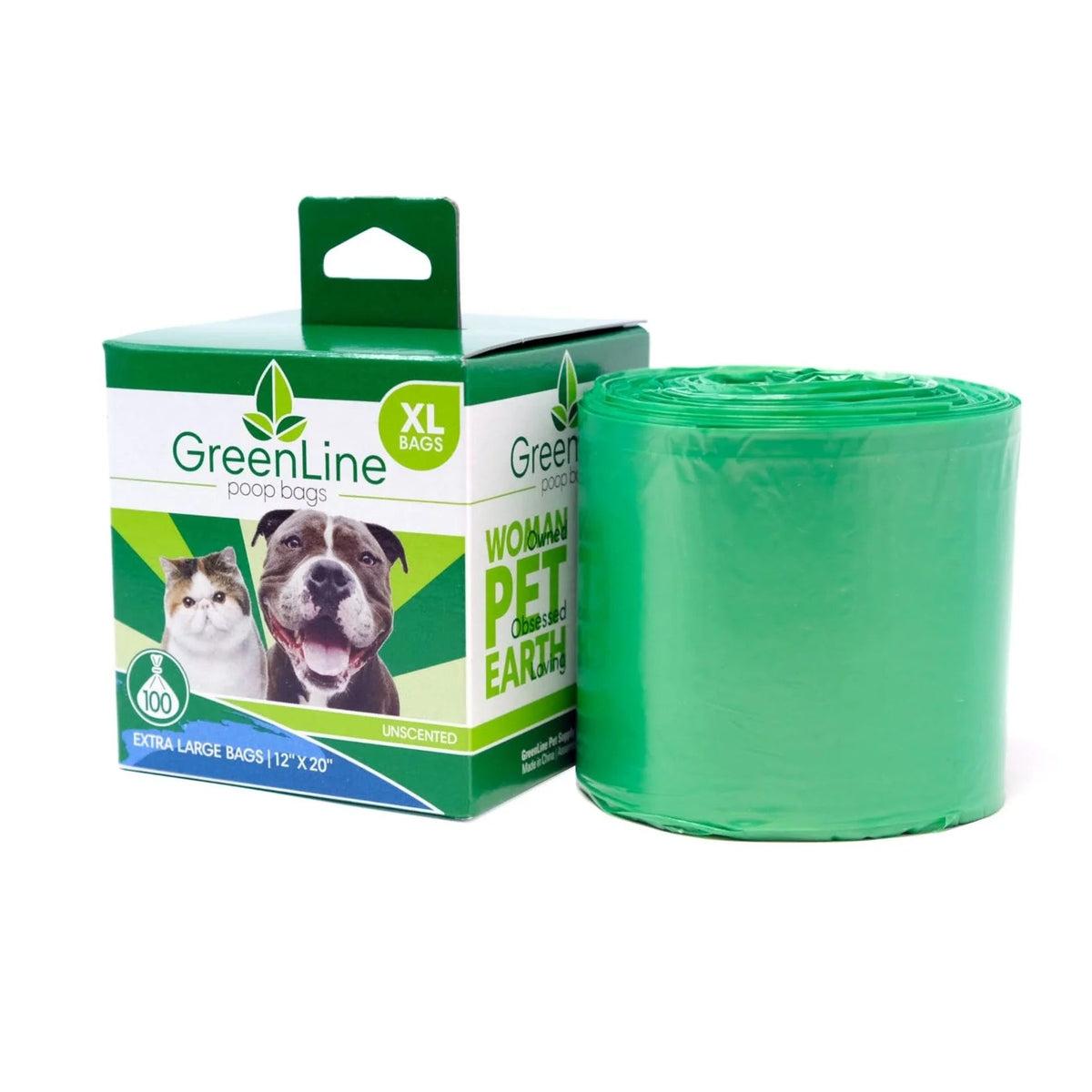 GreenLine Poop Bags XL 100ct-Four Muddy Paws