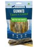 Gunni's Short Wolf Fish Skin Treats 2.5oz-Four Muddy Paws
