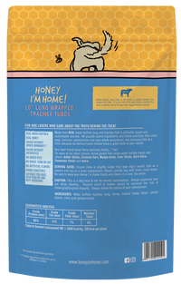 Honey I'm Home Buffalo Trachea Lung 10" 3pk-Four Muddy Paws