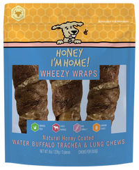 Honey I'm Home Buffalo Trachea Lung 6" 3pk-Four Muddy Paws