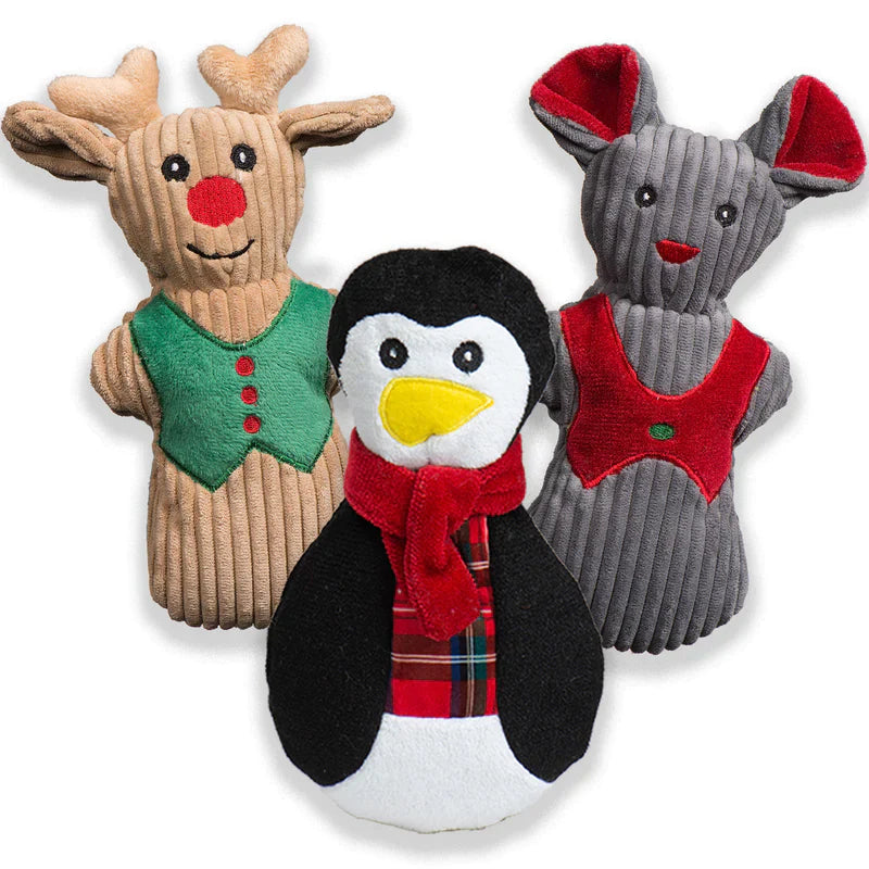 Hugglehounds Cookie Collection Dog Toy Assorted-Four Muddy Paws