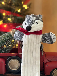 Hugglehounds Long and Lovelie Festive Frankie Fox Toy-Four Muddy Paws