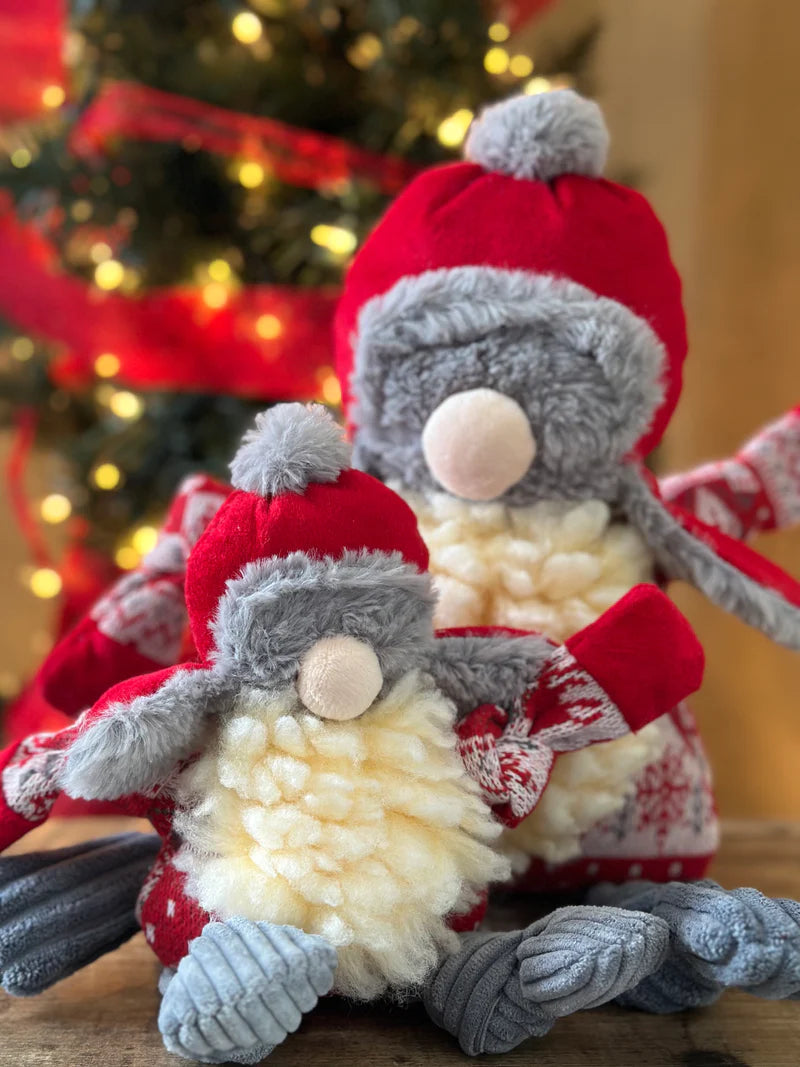 Hugglehounds Trapper Hat Santa Gnome Knottie Toy L-Four Muddy Paws