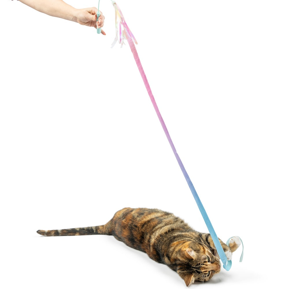 Huxley & Kent Dance & Lure Pastel Cat Wand-Four Muddy Paws